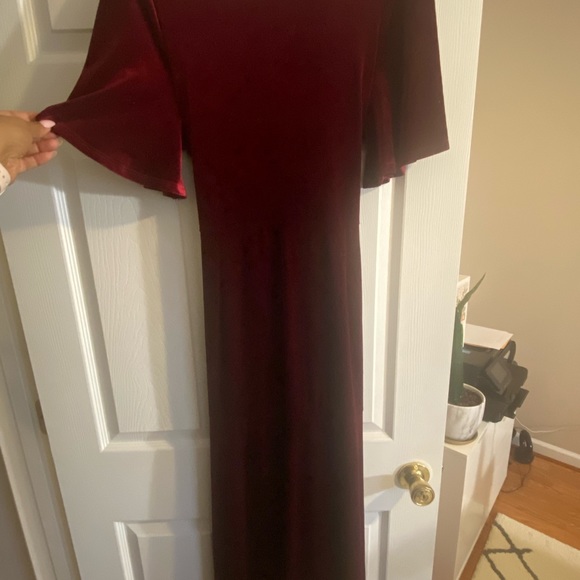 Velour Holiday Maxi-Wrap Dress - Picture 6 of 6